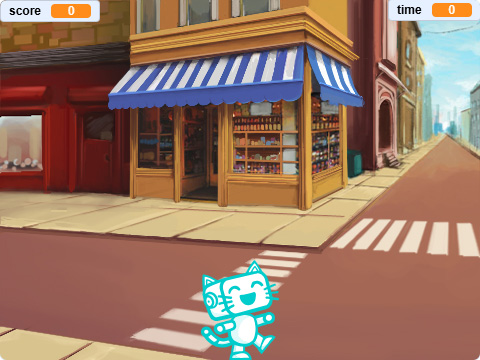 Control Pishi with Your Shoulders in Scratch - stage